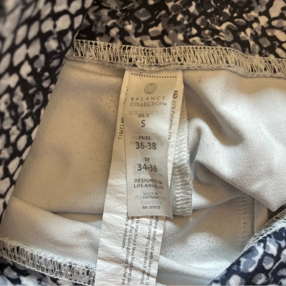 Balance Collection Athletic Compression Pants Women S Black Gray White Snake E21 - Picture 7 of 7